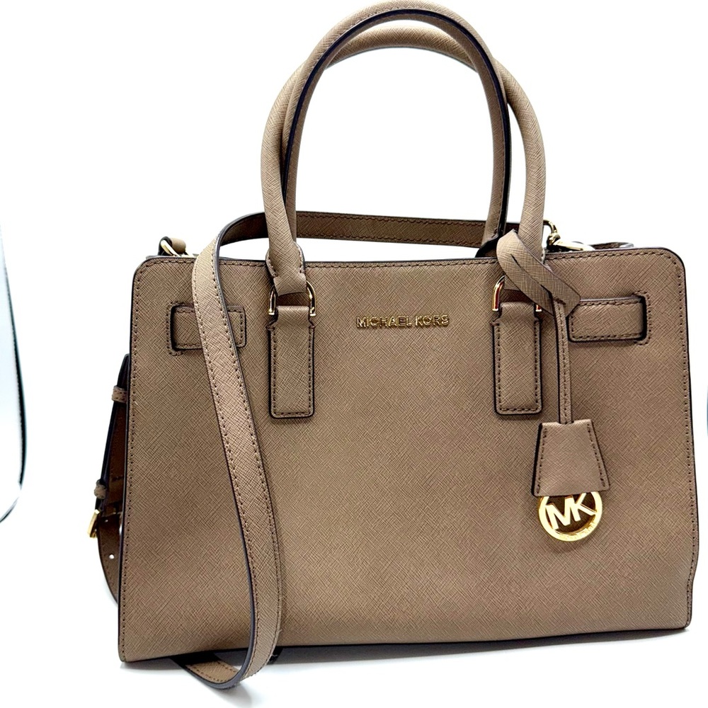 Michael Kors Dillon Saffiano Leather Satchel Crossbody Bag